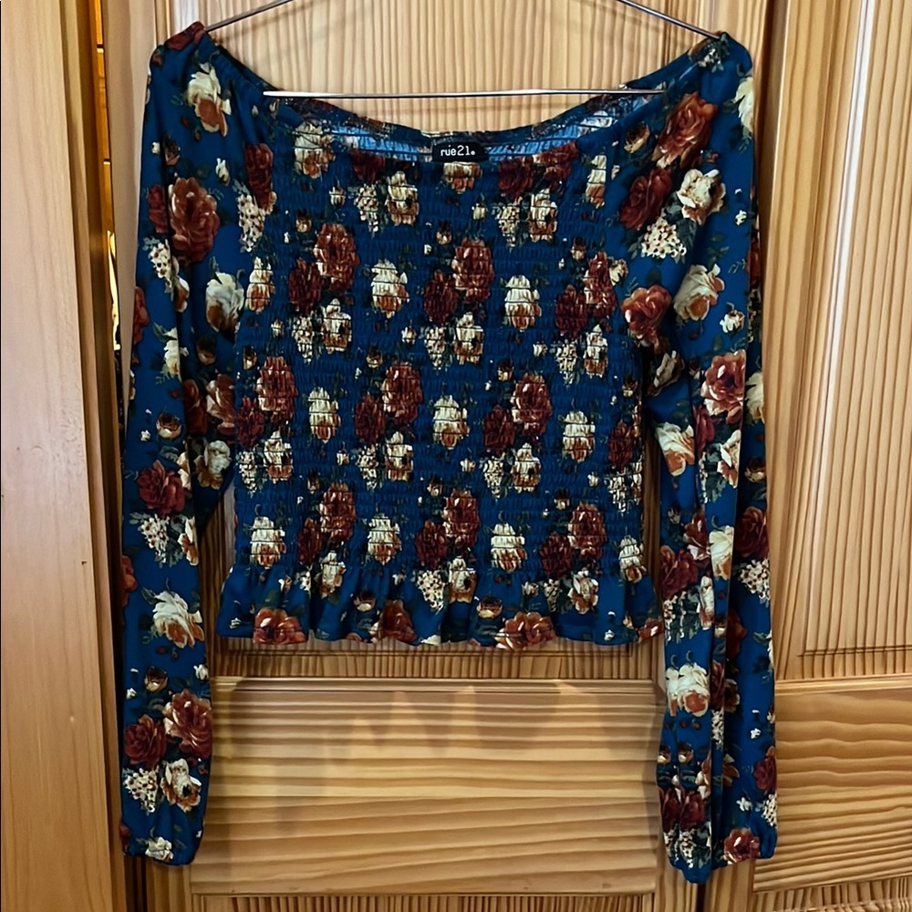 Rue21 Floral Smocked Top